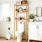 HavenRack 3-Tier Bamboo Over-the-Toilet Storage Rack – Freestanding Bathroom Organizer