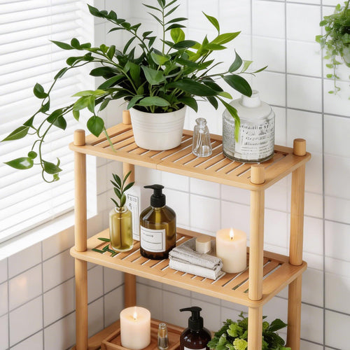 HavenRack 3-Tier Bamboo Over-the-Toilet Storage Rack – Freestanding Bathroom Organizer