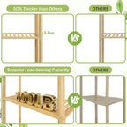 HavenRack 3-Tier Bamboo Over-the-Toilet Storage Rack – Freestanding Bathroom Organizer