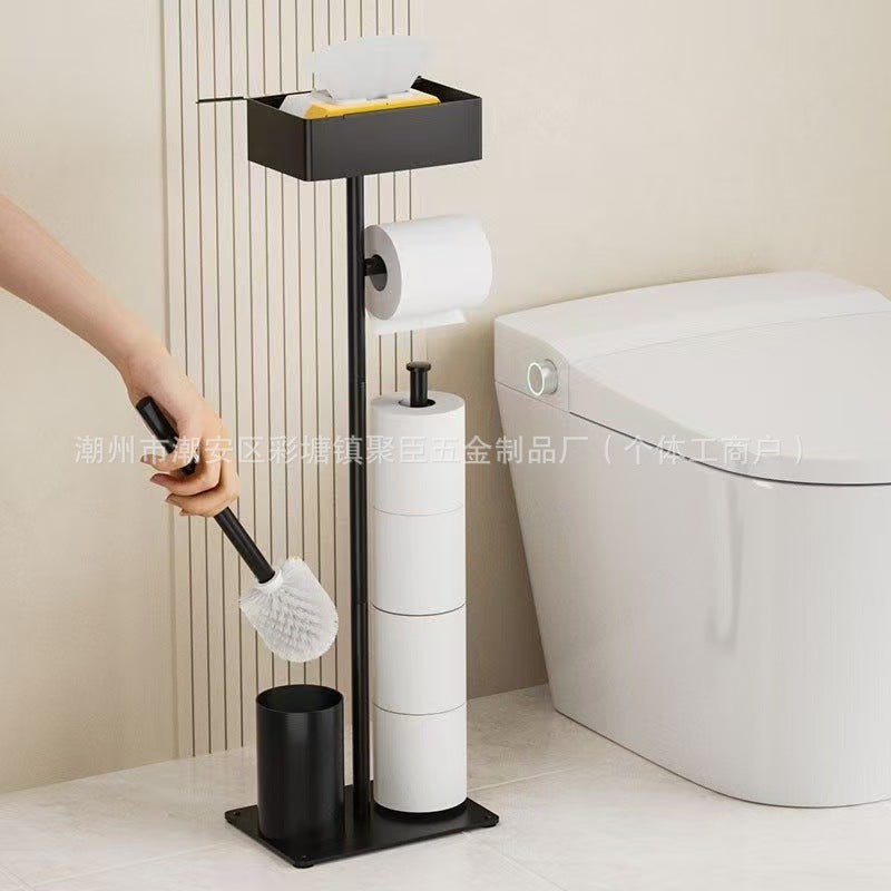 HavenRack Freestanding Toilet Paper Holder with Brush