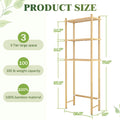 HavenRack 3-Tier Bamboo Over-the-Toilet Storage Rack – Freestanding Bathroom Organizer