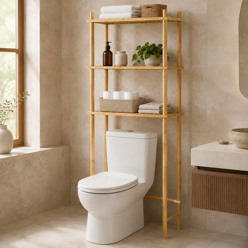 HavenRack 3-Tier Bamboo Over-the-Toilet Storage Rack